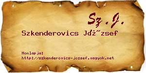 Szkenderovics József névjegykártya