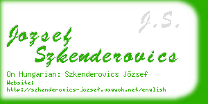 jozsef szkenderovics business card
